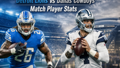 Detroit Lions vs Dallas Cowboys Match Player Stats
